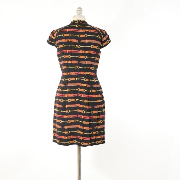 ❌SOLD❌Nanette Lepore High-Neck Belt-Buckle Mini Dress - Picture 4 of 7